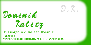 dominik kalitz business card